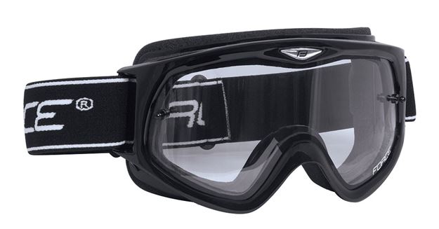 Picture of FORCE DOWNHILL GOGGLES BLACK, CLEAR GLASS